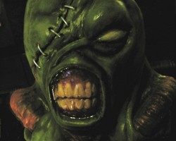 Green Video Game Monster